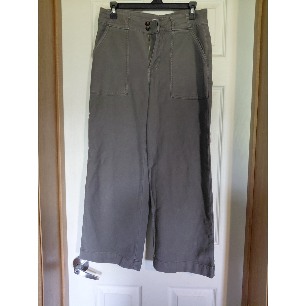 Universal Thread Wide Leg Utility Pants Womens 4 Olive Green High Rise Cropped